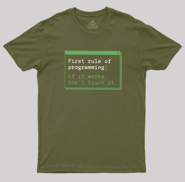 First Rule of Programming Geek T-Shirt