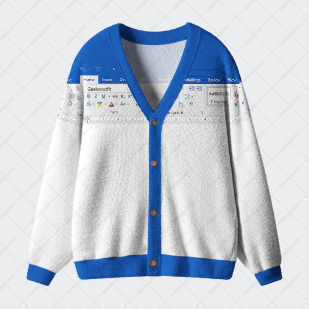 Word Funny Geek Ugly Cardigan Sweaters 