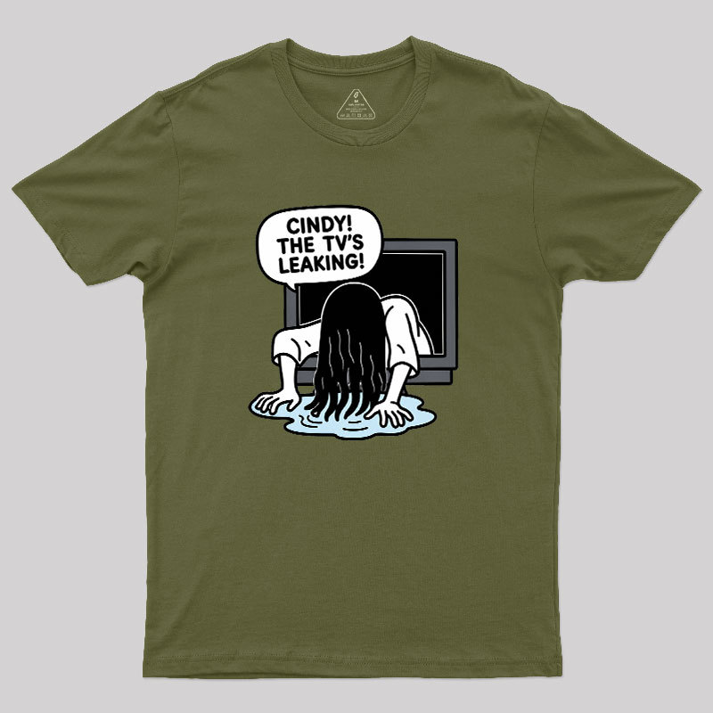 Cindy The Tv Leaking Geek T-Shirt