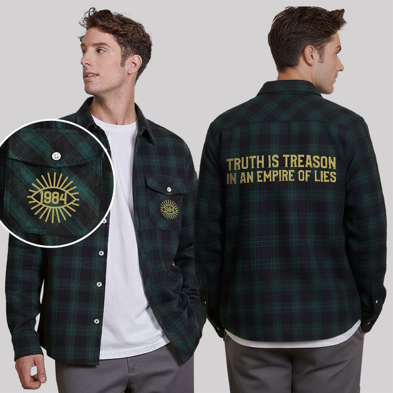 1984 Orwell Plaid Flannel Shirt