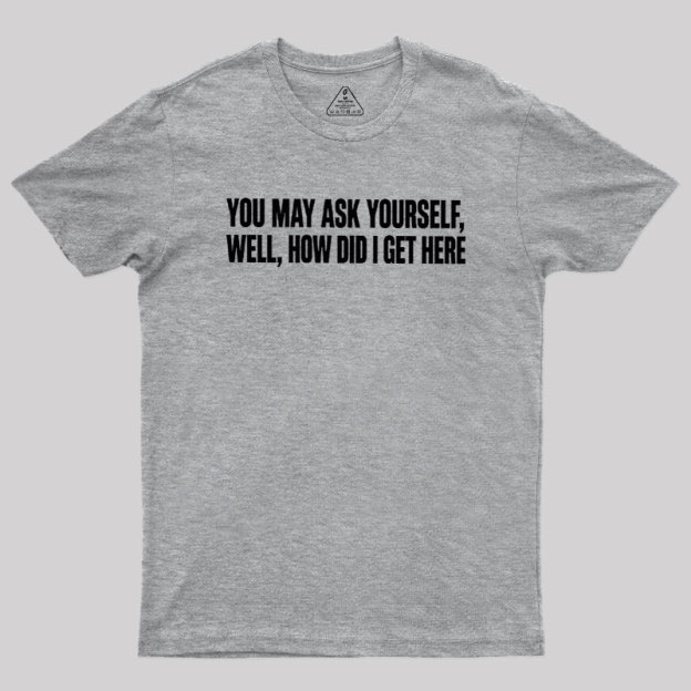 You May Ask Yourself Well How Did I Get Here Geek T-Shirt