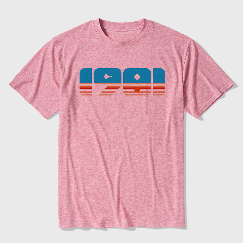 80s Space Age Mission Ultra Soft Heather Tees
