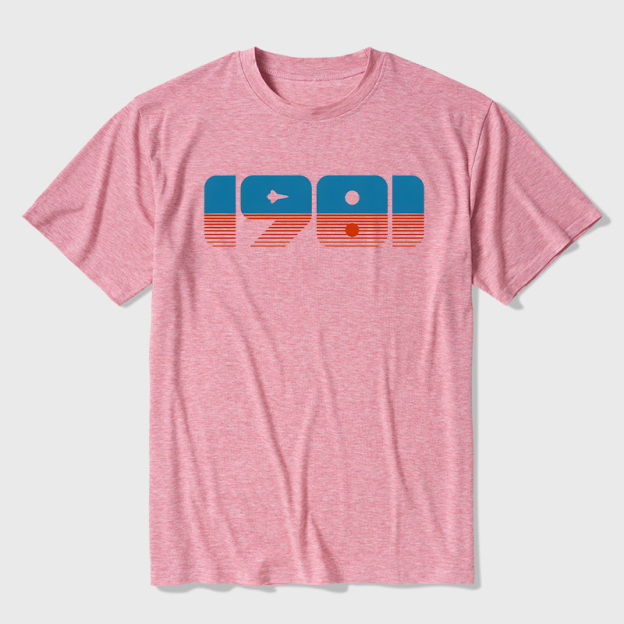 80s Space Age Mission Ultra Soft Heather Tees