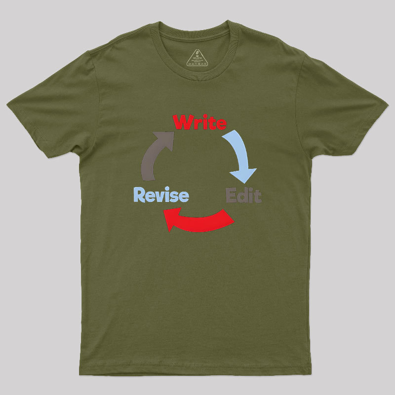 Write Edit Revise Repeat Geek T-Shirt