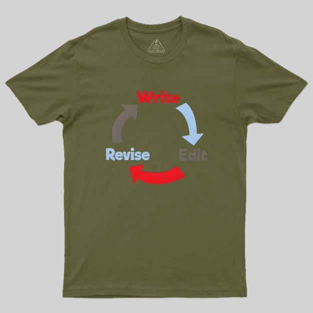 Write Edit Revise Repeat Geek T-Shirt