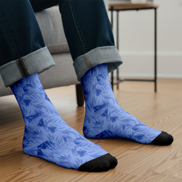 DND Multi Sided Dice in The Flower Cluster Men's Socks
