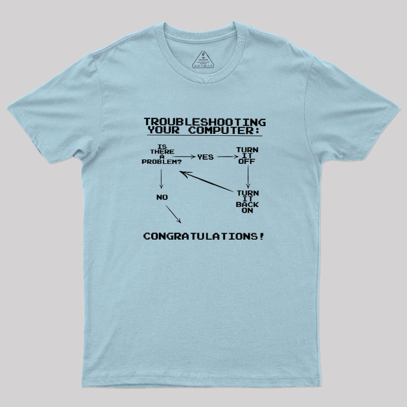 Troubleshooting Your Computer Geek T-Shirt