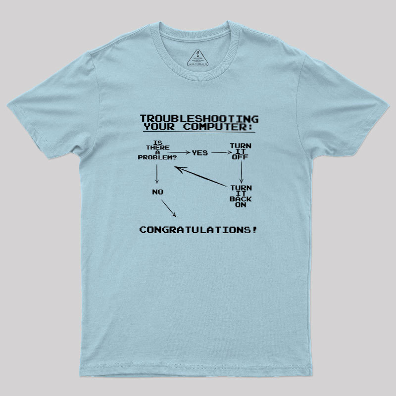 Troubleshooting Your Computer Geek T-Shirt