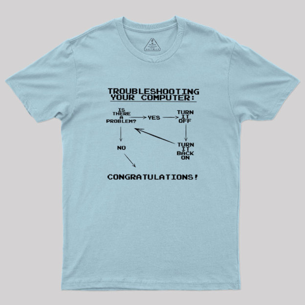 Troubleshooting Your Computer Geek T-Shirt
