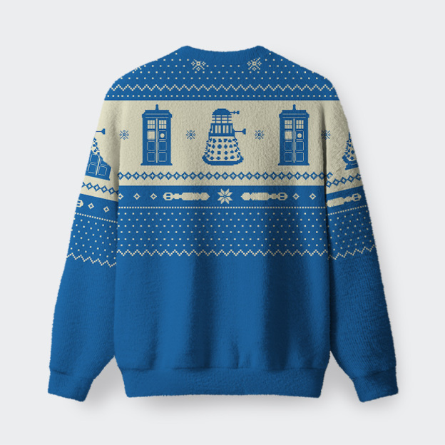 Mysterious Phone Booth Fuzzy Fleece Sweatshirt