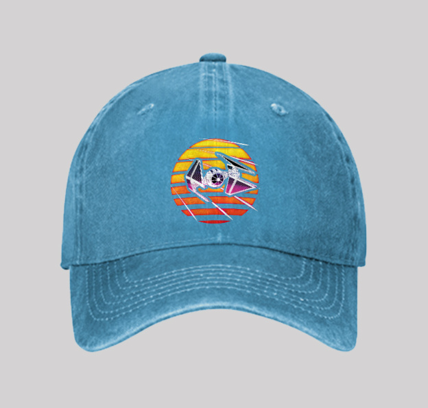 Synthwave TIE Interceptor Washed Vintage Baseball Cap