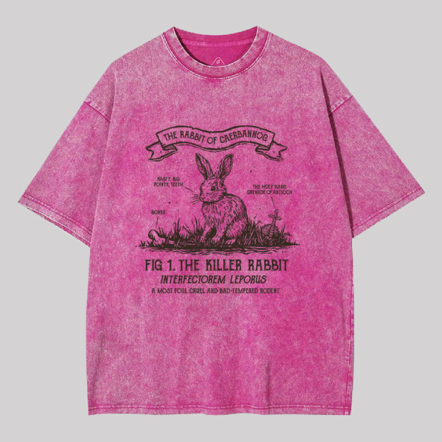 The Rabbit of Caerbannog Geek Washed T-shirt