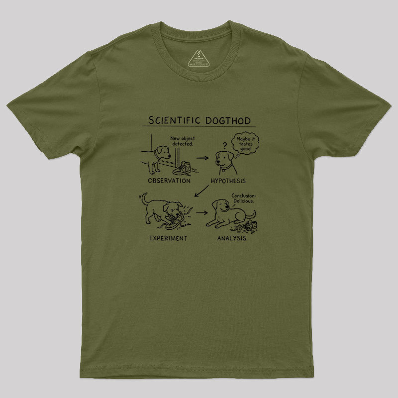 Scientific Dogthod Canine Research Method Geek T-Shirt