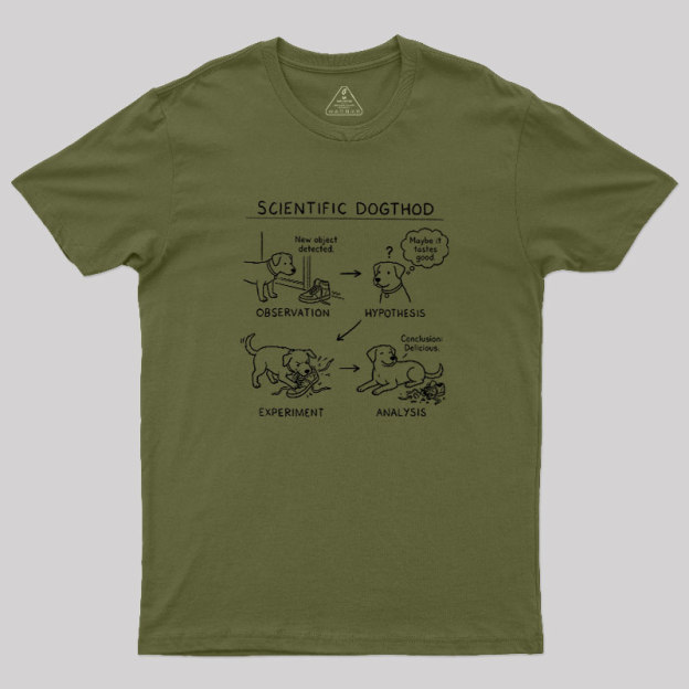 Scientific Dogthod Canine Research Method Geek T-Shirt