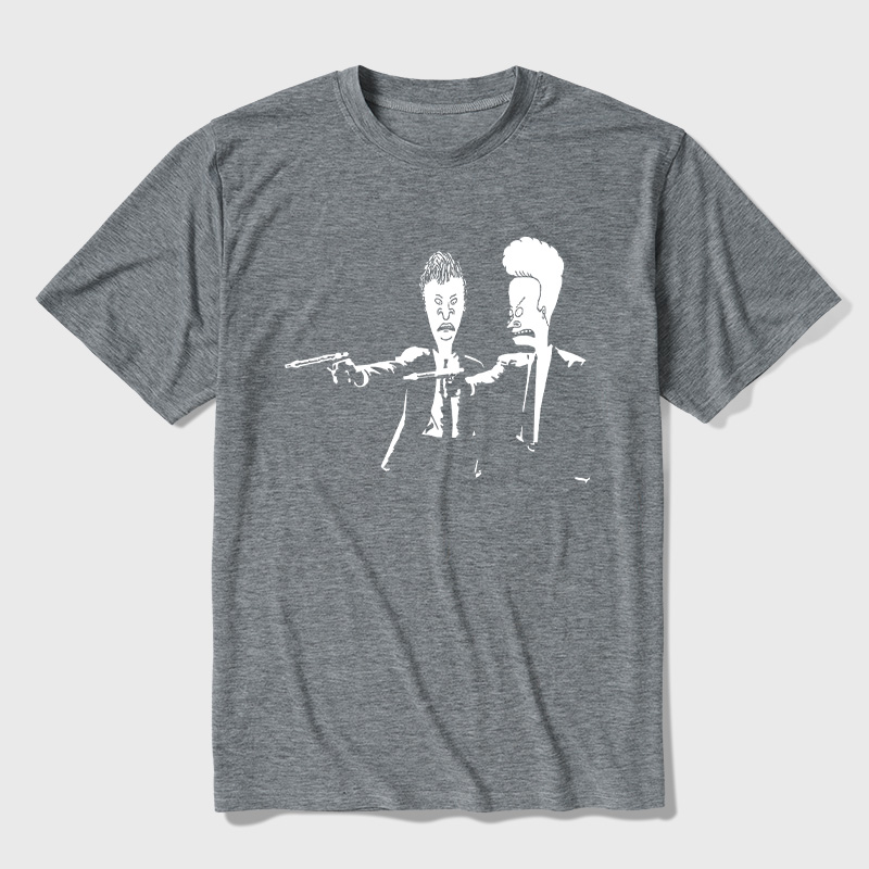 Beavis And Butthead Pulp Fiction Ultra Soft Heather Tees