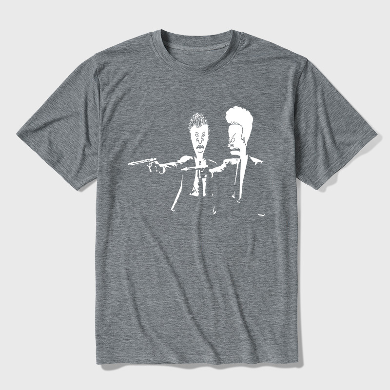Beavis And Butthead Pulp Fiction Ultra Soft Heather Tees