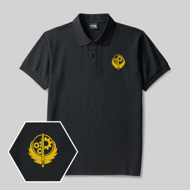 Brotherhood of Steel Geek Embroidered Polo Shirt