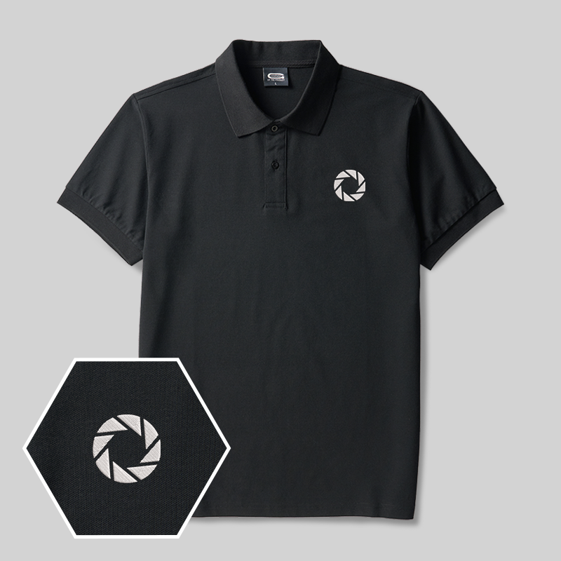 Aperture Geek Embroidered Polo Shirts