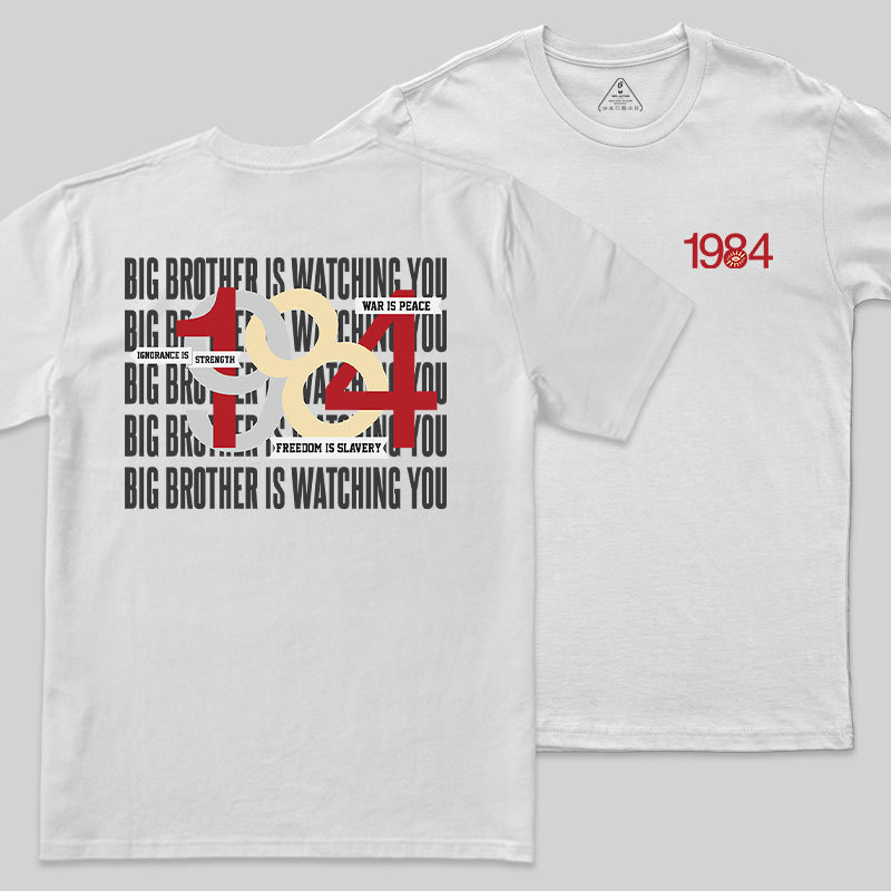 Big Brother Is Watching You Front and Back Printed Geek T-Shirt