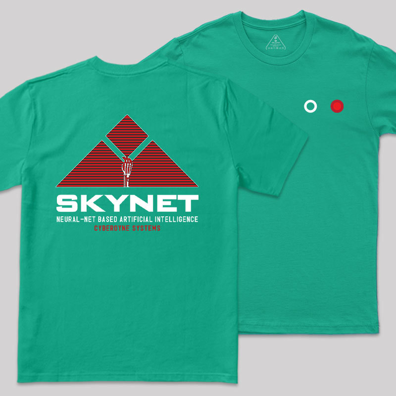 Skynet Rising Front and Back Printed Geek T-Shirt