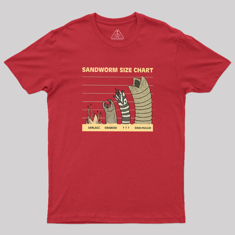 Sandworm Size Chart Geek T-Shirt