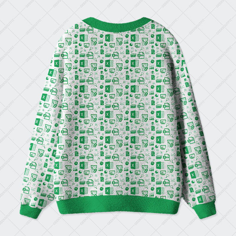 Spreadsheet Geek Ugly Cardigan Sweaters 