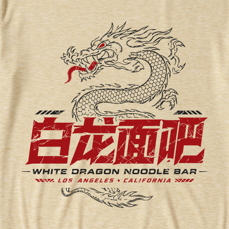 White Dragon Noodle Bar Ultra Soft Heather Tee