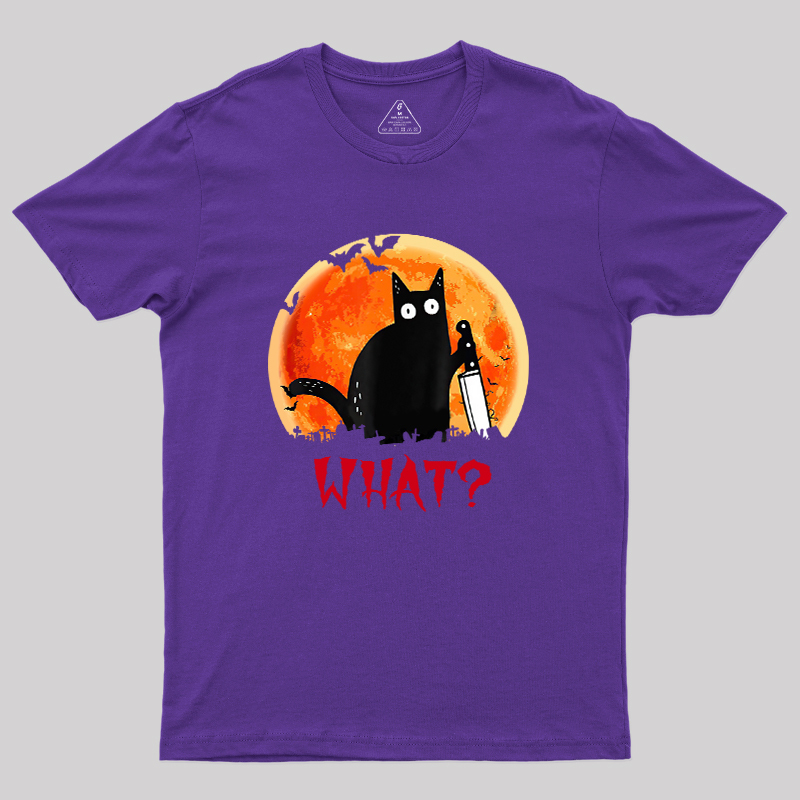 Cat What Funny Geek T-Shirt