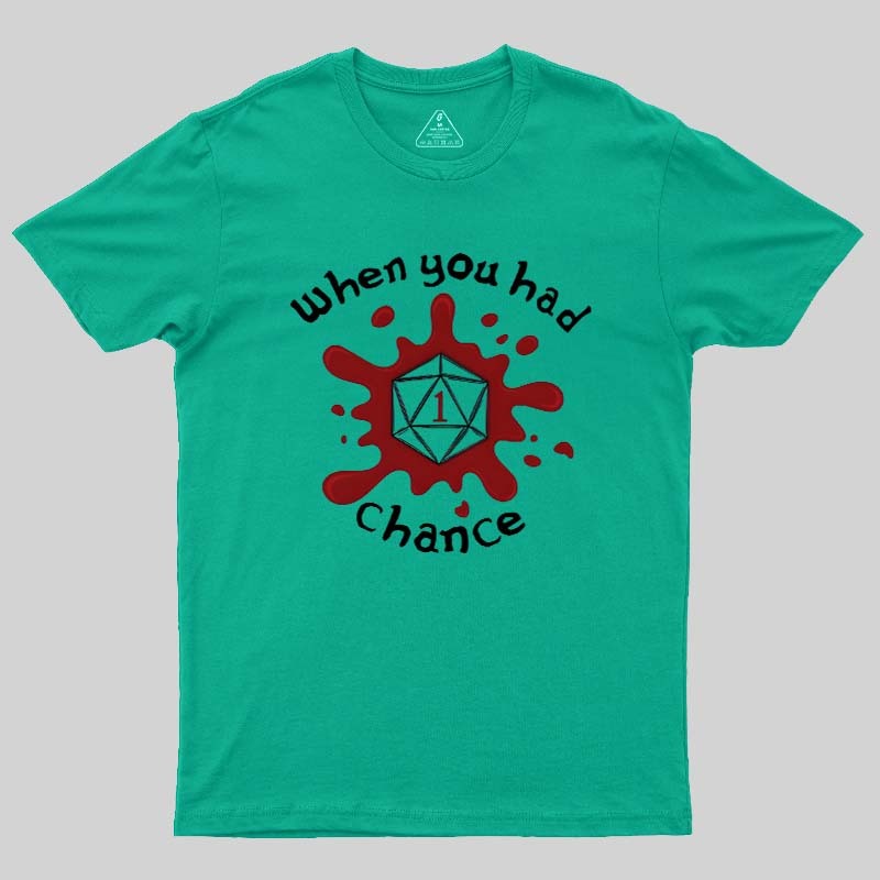 When You Had 1 Chance Geek T-Shirt