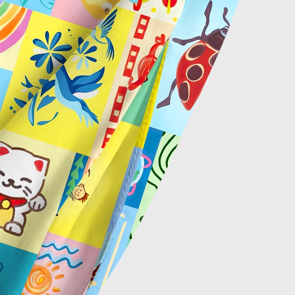 Global Folk Lucky Patchwork Collage Geek Tiered Cami Maxi Dress