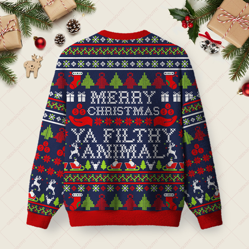 Filthy Xmas Fun Christmas Fuzzy Fleece Sweatshirt