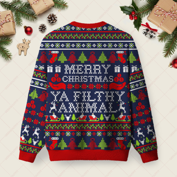 Filthy Xmas Fun Christmas Fuzzy Fleece Sweatshirt