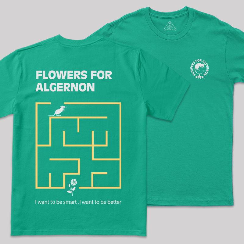 Labyrinth of Algernon Front and Back Printed Geek T-Shirt