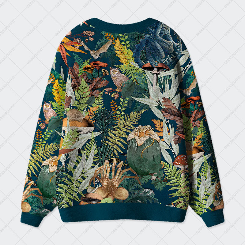 Jungle Alien Geek Ugly Cardigan Sweaters 