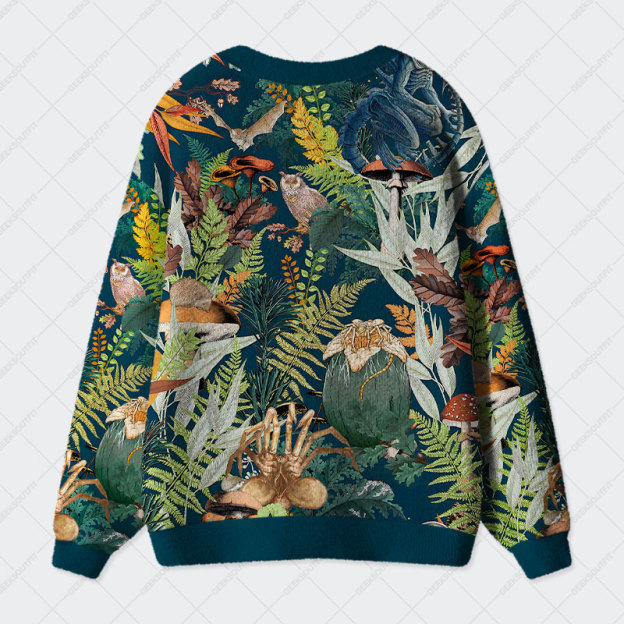 Jungle Alien Geek Ugly Cardigan Sweaters 