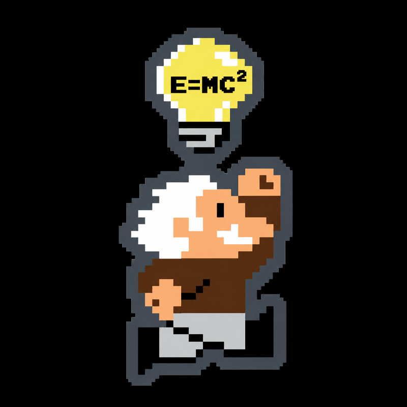 8‑Bit Einstein Geek T-Shirt