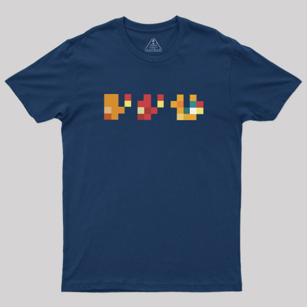 Pixel Fire Lizard Geek T-Shirt