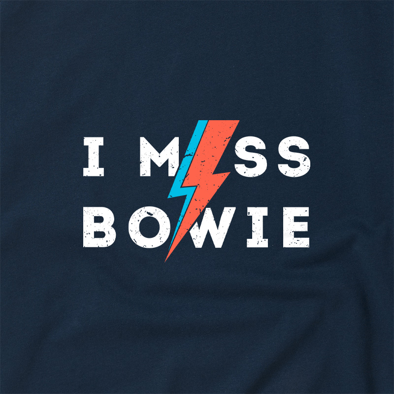 I Miss Bowie Geek Retro Raglan T-Shirt
