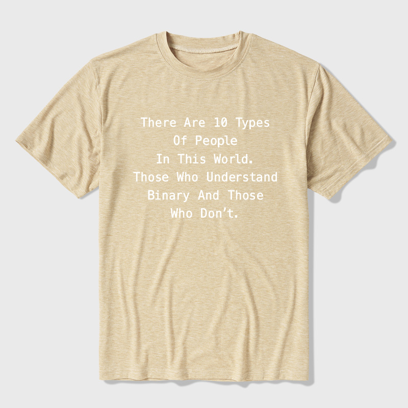 There are 10 Types of People Funny Programming Ultra Soft Heather Tee