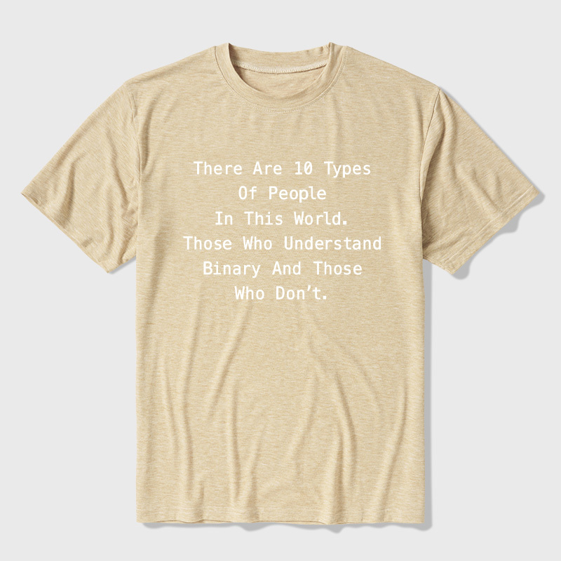 There are 10 Types of People Funny Programming Ultra Soft Heather Tee