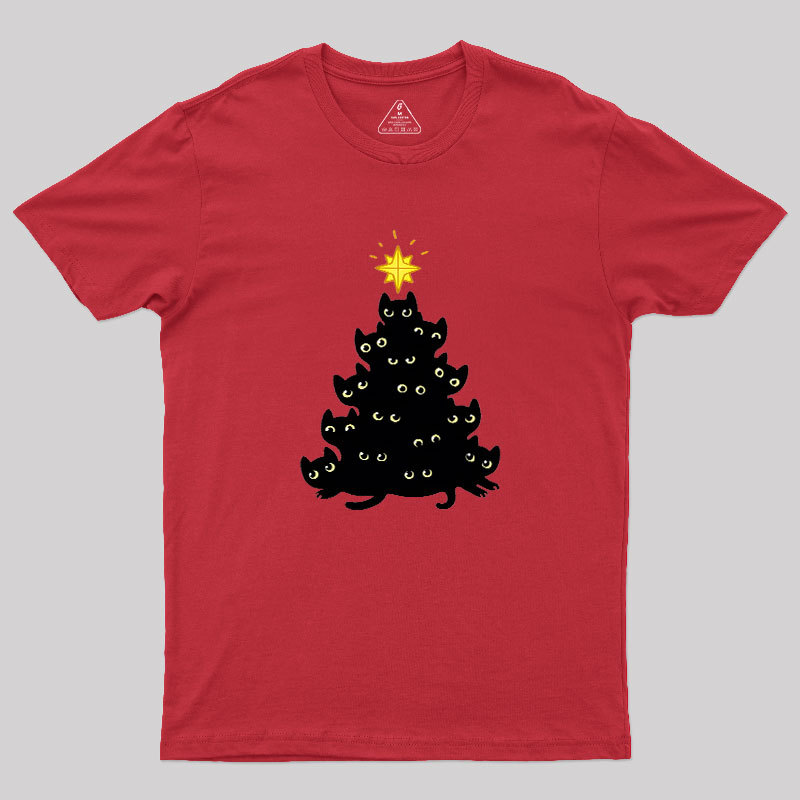 Meowy Christmas Geek T-Shirt