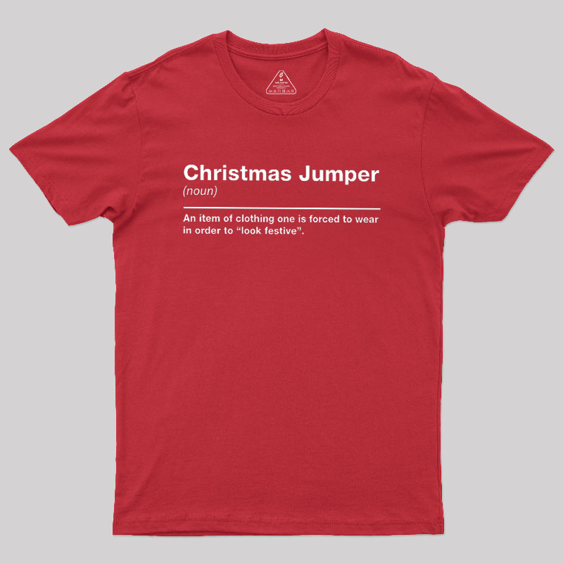 Christmas Jumper Sarcastic Definition Geek T-Shirt