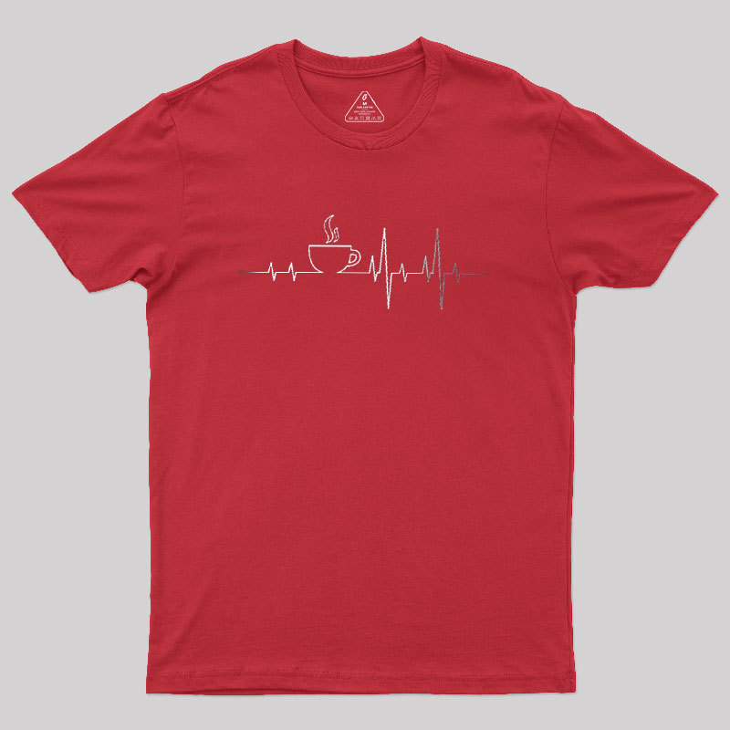 Coffee Heartbeat Geek T-Shirt