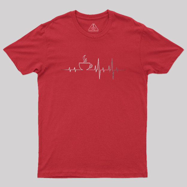 Coffee Heartbeat Geek T-Shirt
