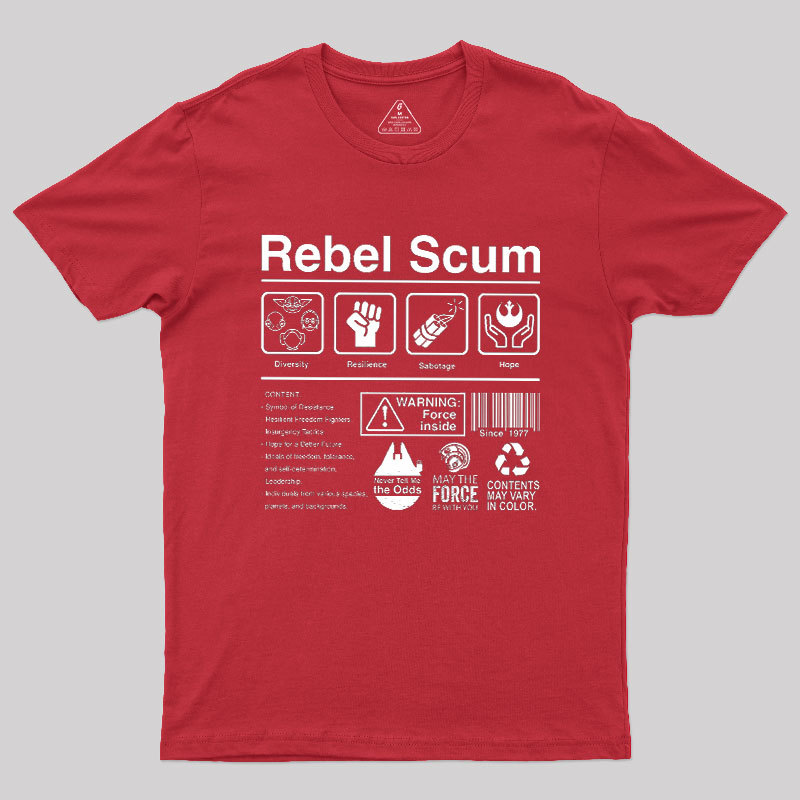 Rebel Scum Label Geek T-Shirt