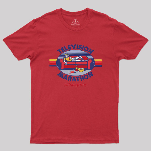 Television Marathon Champion Geek T-Shirt