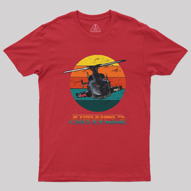 Airwolf Sunset 1980s Retro Geek T-Shirt