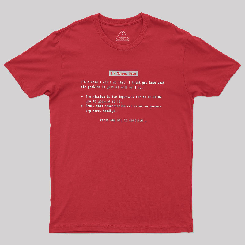 Blue Screen Of HAL Geek T-Shirt