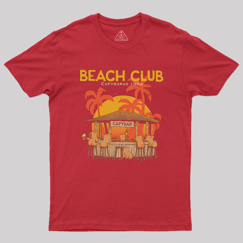 Capybara Beach Club Geek T-Shirt