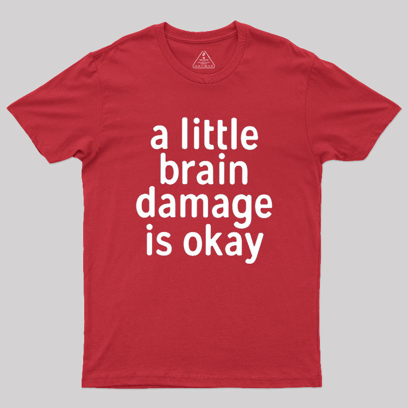 A Little Brain Damage Is Okay Geek T-Shirt
